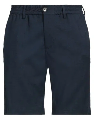 White Sand Man Shorts & Bermuda Shorts Navy Size 28 Polyester, Viscose, Elastane
