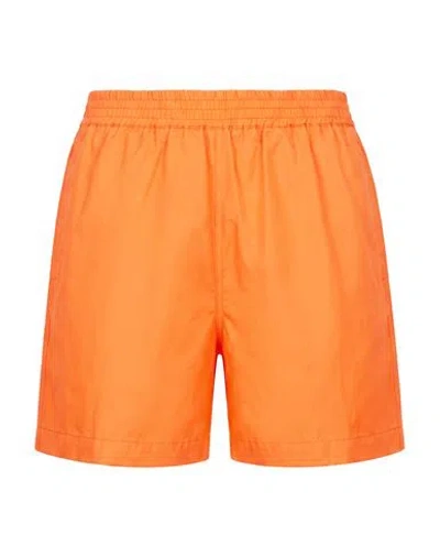 White Sand Man Shorts & Bermuda Shorts Orange Size 26 Cotton, Polyester