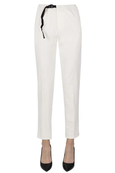 White Sand Marylin Cotton Trousers In White