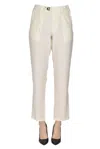 White Sand Marylin Modal Trousers In Cream