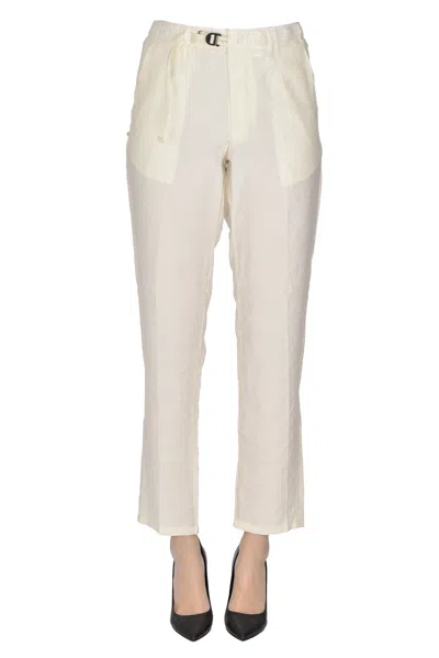 White Sand Marylin Modal Trousers In White