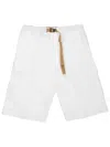 White Sand Bermuda In Cotone Stretch In White