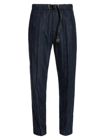 White Sand Men's Broken Pinstripe Mid-rise Tapered-leg Pants