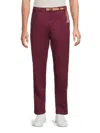White Sand Men's Houndstooth Flat-front Pants In Red