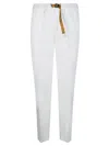 White Sand Belt Trousers In White