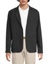 White Sand Men's Pinstriped Sportcoat In Gray