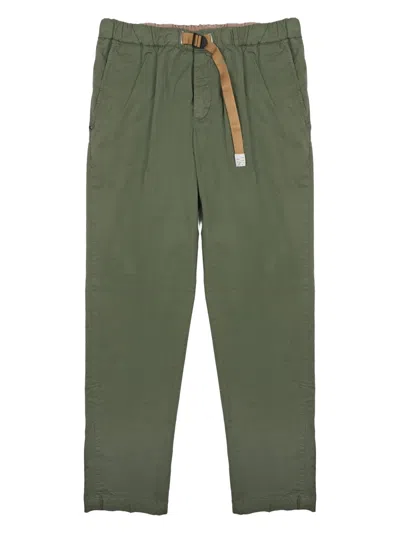 White Sand Pantalone In Cotone Con Cintura In Green