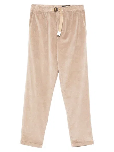 White Sand Multicolour Cotton-lyocell Trousers In Brown
