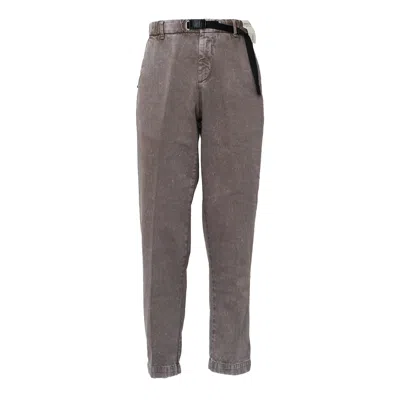 White Sand Multi-pocket Utilitarian Cotton Fatigue Pants In Brown