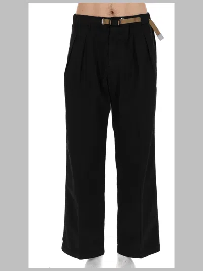 White Sand Pantalone Con Cintura In Black