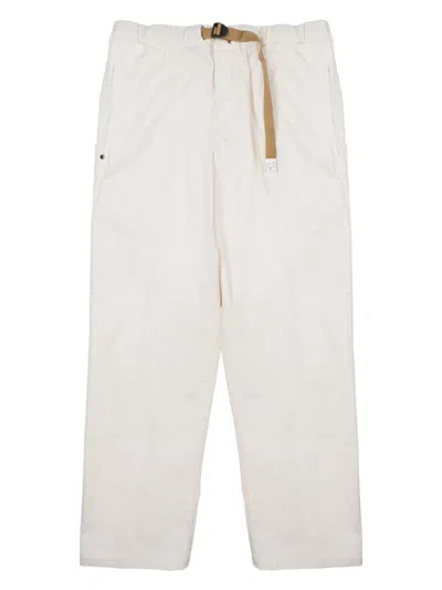 White Sand Pantalone In Cotone Con Cintura In Neutral
