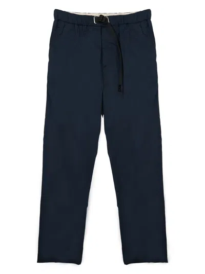 White Sand Pantalone In Cotone Con Cintura In Blue