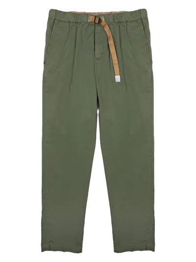 White Sand Pantalone In Cotone Con Cintura In Green