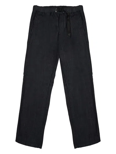 White Sand Pantalone In Cotone Con Cintura In Blue