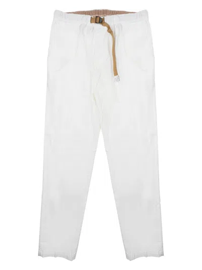 White Sand Pantalone In Cotone Con Cintura In White