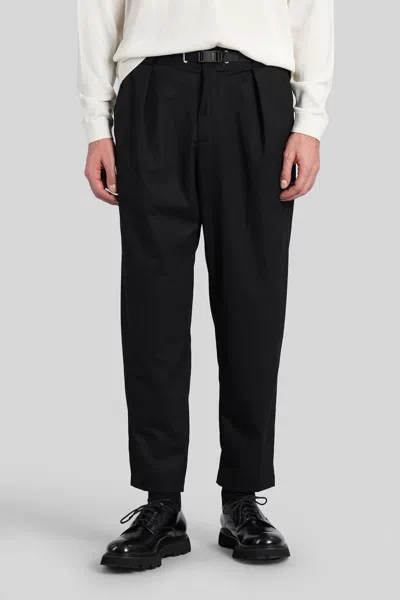 White Sand Pants In Black