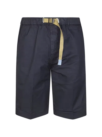 White Sand Parachute Bermuda Shorts In Blue