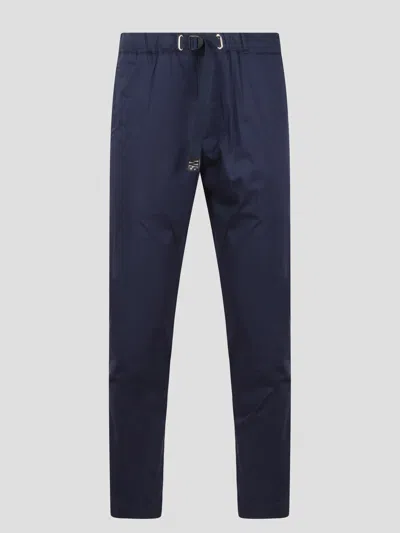 White Sand Parachute Canvas Stretch Trousers In Blue