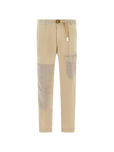 White Sand Patchwork-detail Cargo Pants In Neutral