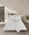 White Sand Playa Cotton Coverlet, Full/queen In White
