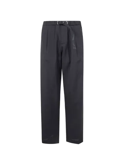 White Sand Pocket Buckle Trousers In Black