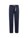 White Sand Pocket Elasticated Trousers In Blue