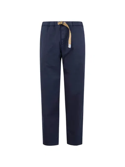 White Sand Pocket Elasticated Trousers In Blue