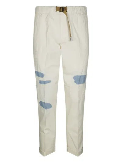 White Sand Ripped-detail Trousers In Multicolor