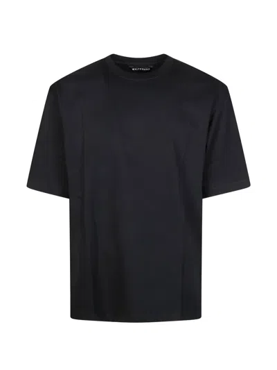 White Sand Round-neck T-shirt In Black