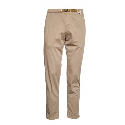 White Sand Satin Cotton Drawstring Straight Leg Pants In Multi