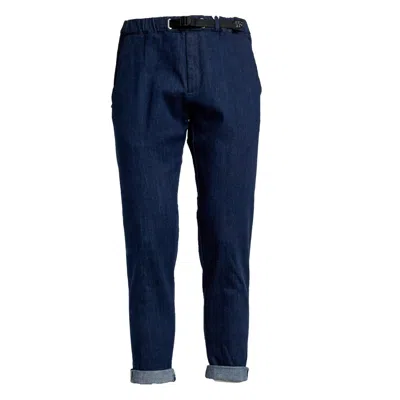 White Sand Selvedge Denim Trousers In Blue