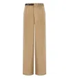 WHITE SAND WHITE SAND  SHIRLEY BEIGE WIDE LEG TROUSERS