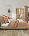 White Sand South Seas Cotton Duvet Cover, Full/queen In Terracotta