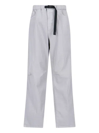 WHITE SAND STRAIGHT PANTS WITH BELT