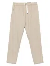 White Sand Belted Chino Trousers In 中性色