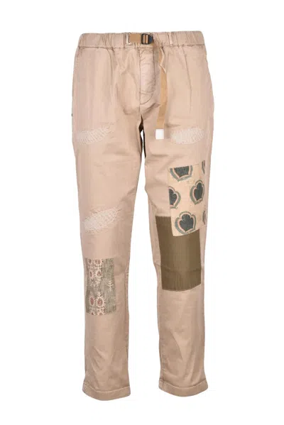 White Sand Stretch Trousers - Turquoise In Brown