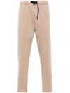 WHITE SAND TAPERED-LEG TROUSERS