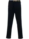 White Sand Pocket Elasticated Trousers In Blau