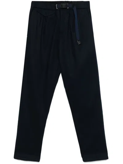 White Sand Tapered Trousers In Blue