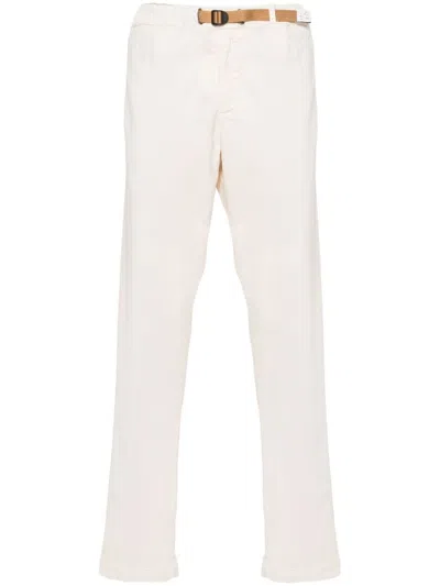 White Sand Tapered Trousers In Neutrals