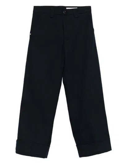 WHITE SAND WHITE SAND COTTON FLARED TROUSERS