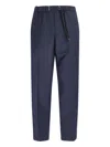 White Sand Wool Blend Pants In Blue