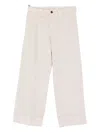 White Sand Button-fastening Belt-loops Trousers In Brown
