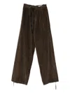 White Sand Drawstring-waist Pants In Black
