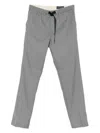 White Sand Drawstring-waist Trousers In Gray