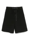 White Sand Twill Bermuda Shorts In Black