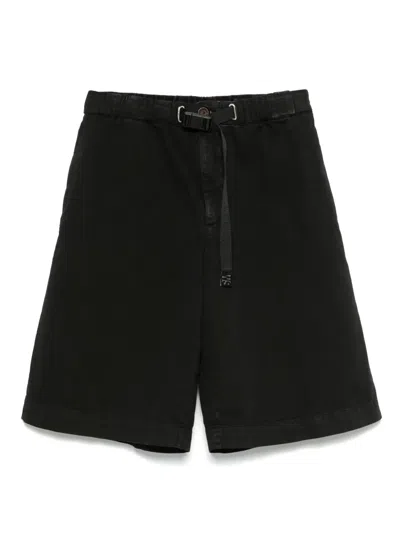 White Sand Twill Bermuda Shorts In Black