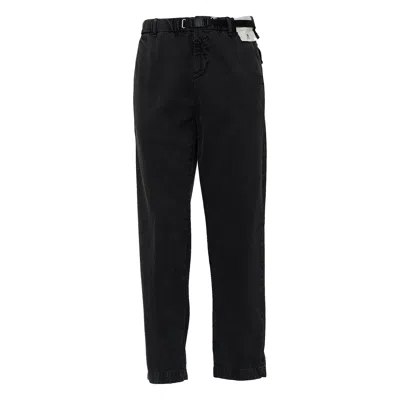 White Sand Utilitarian Cotton Bull Fatigue Pants In Black