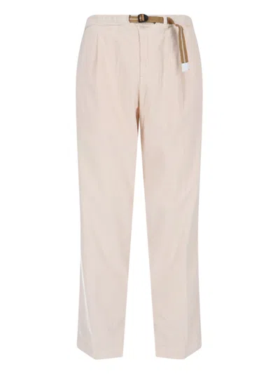 White Sand Velvet Pants In White