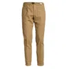 White Sand Elasticated-waistband Trousers In Brown